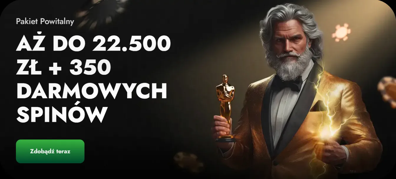 Oscarspin — Pakiet Powitalny do 22 500 zł + 350 darmowych spinów w 3 depozytach